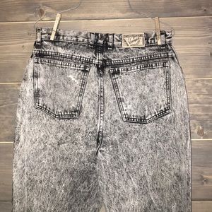 80’s black acid washed bonjour jeans